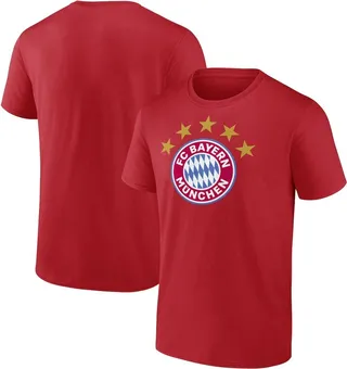 Men's Fanatics Branded Red Bayern Munich 5-Star Crest T-shirt