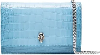 Light Blue Small Skull Bag