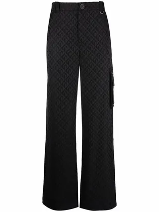 Moon Lozenge wide-leg trousers