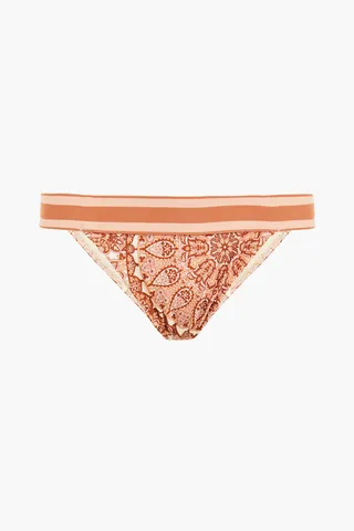 Printed mid-rise bikini briefs