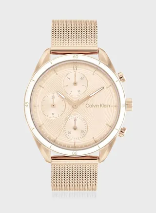 Ionic Plated Carnation Gold Steel Analog Watch