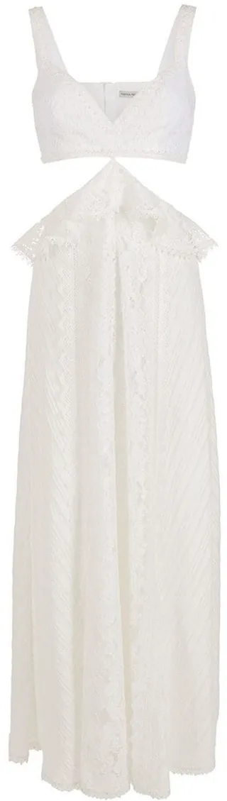 Maisa ruffle-embellished cutout lace dress