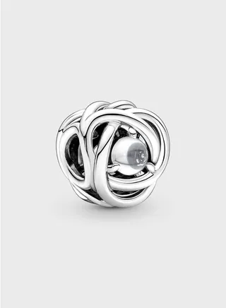 Clear Eternity Circle Charm