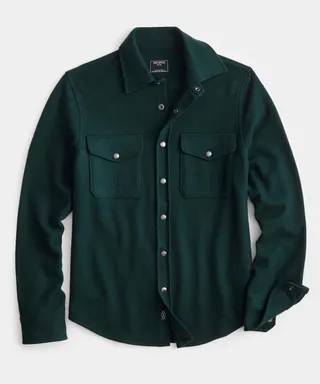 Military Shirt In Forest Green