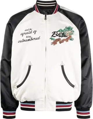 Embroidered-Logo Bomber Jacket