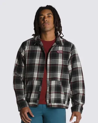 Coyle Cropped Plaid Bomber Jacket
