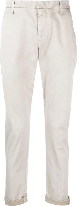 Cropped Cotton Chino Trousers