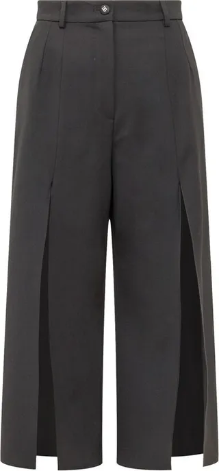 Dolce & Gabbana High-Waisted Front Slit Trousers