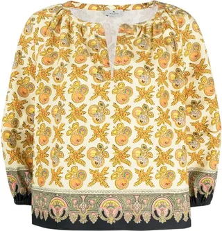 Graphic-Print Tunic Top
