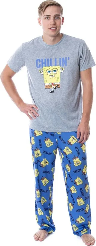 Nickelodeon SpongeBob SquarePants Mens' Chillin' Sleep Pajama Set (XX-Large) Multicoloured