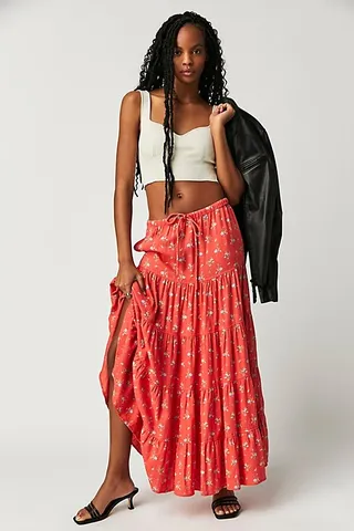Nova Tiered Maxi Skirt by Free People
