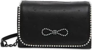 Heart Embossed Flap Crossbody Bag