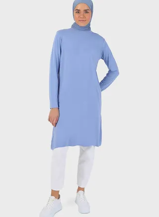 Round Neck Knitted Tunic