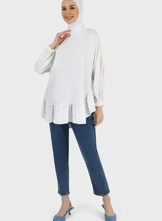 Ruffle Hem Tunic