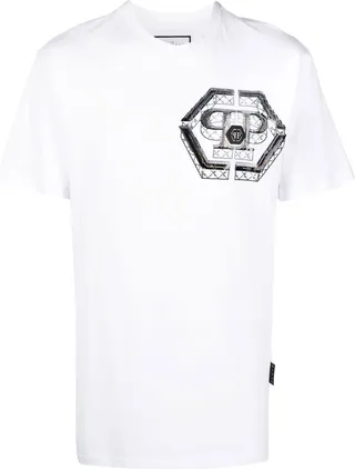 Hexagon logo print T-shirt