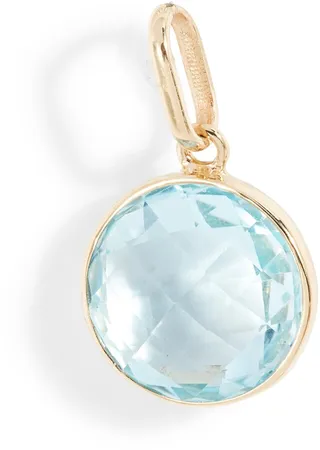Classique Bezel Swiss Blue Topaz Charm