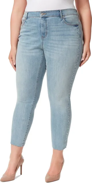 Jessica Simpson Trendy Plus Size Spotlight Slim Straight Jeans