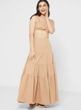 Tiered Skirt And Top Set