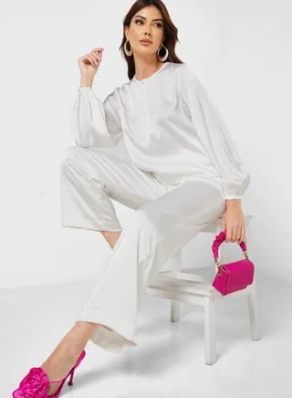 High Waist Wide Leg Pants