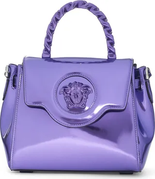 Small La Medusa Metallic Chain Handle Bag