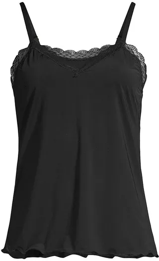 Aiden Lace & Microfiber Camisole Top