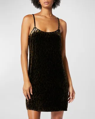 Joenna Animal-Print Slip Dress