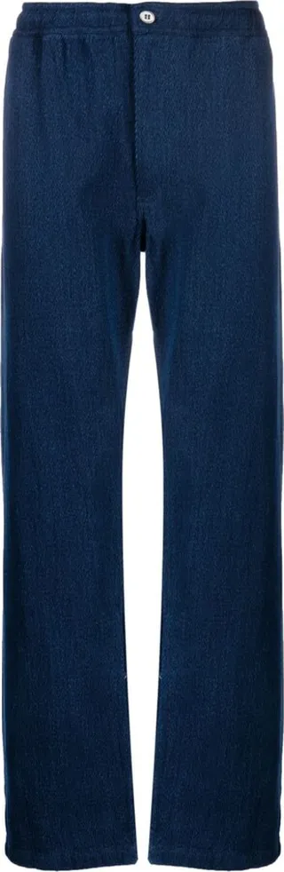 Blue Fadi Straight-Leg Cotton Trousers