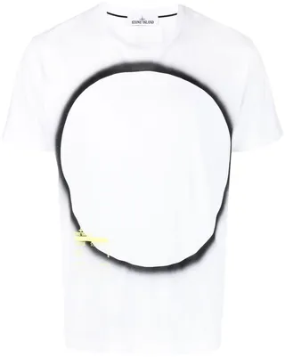 eclipse-print cotton T-shirt