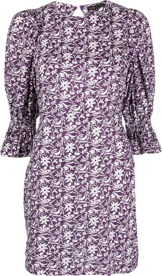 Floral-Print Cut-Out Minidress