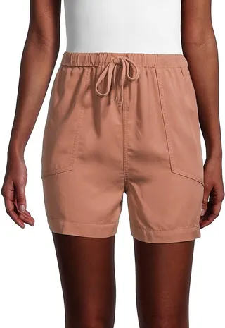 High-Waist Drawstring Shorts
