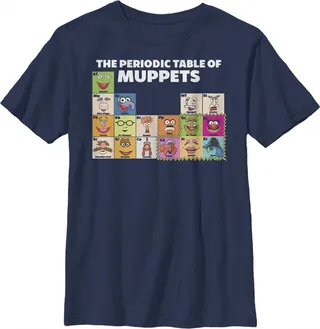 Boy's The Muppets Periodic Table T-Shirt - Navy Blue - X Large