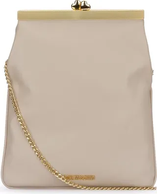 Love Moschino Logo Lettering Heart-Clasp Crossbody Bag
