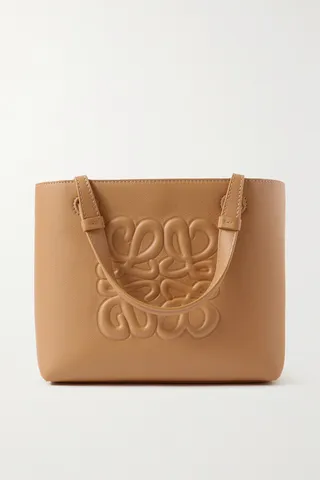 Loewe - Inflated Anagram Mini Leather Tote - Brown