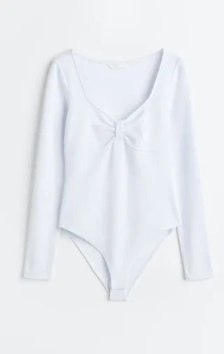 Ribbed Jersey Bodysuit
