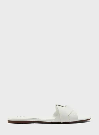 Textured Woven Design Flat Sandal