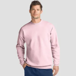 Hanes Men's Big & Tall EcoSmart Fleece Crew Neck Sweatshirt - Pale Pink 4XL
