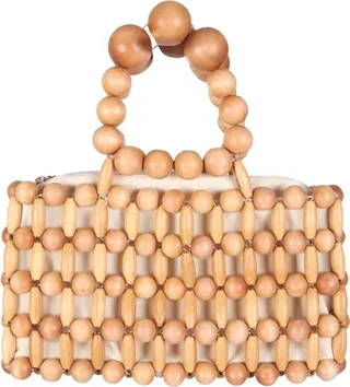 Cult Gaia Cora Bead Embellished Toe Bag