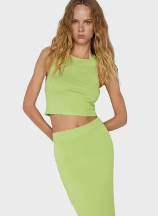 Crew Neck Crop Top