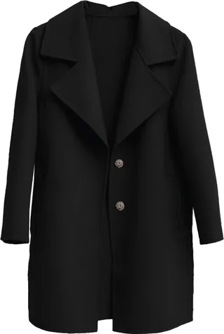 Belle & Bloom - Ex-Boyfriend Wool Blend Oversized Jacket - Black