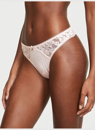 Lace-Back Thong Panty