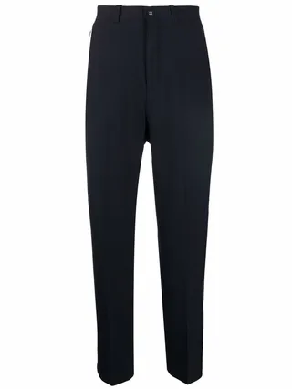 High-Waisted Straight Leg Trousers