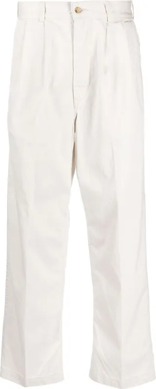 Wide-Leg Cotton Trousers