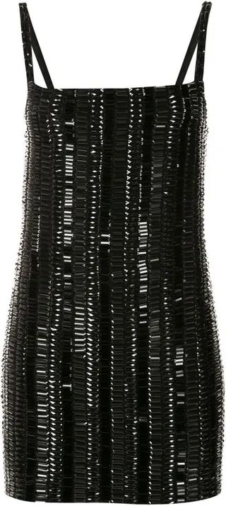 Crystal-Embellished Mini Dress