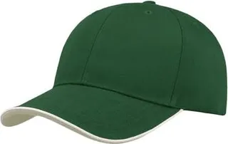 Atlantis Zoom Piping Sandwich Sports 6 Panel Contrast Baseball Cap (Green) - Green
