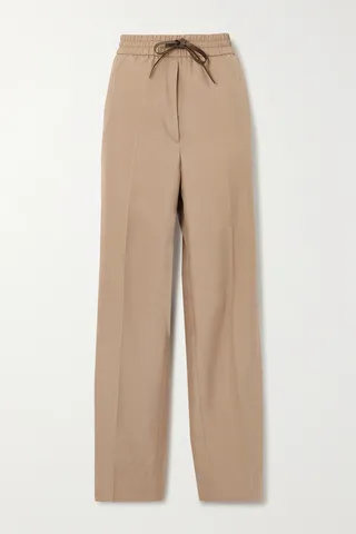 Brioni - Silk-canvas Straight-leg Pants - Brown
