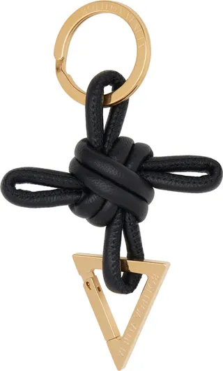 Bottega Veneta Black Triangle Keychain