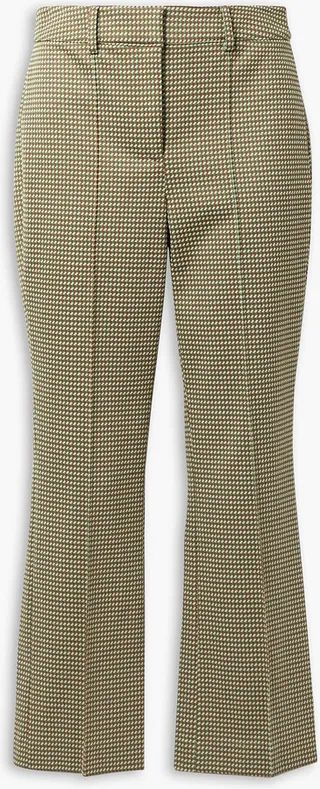 Gani cropped jacquard flared pants