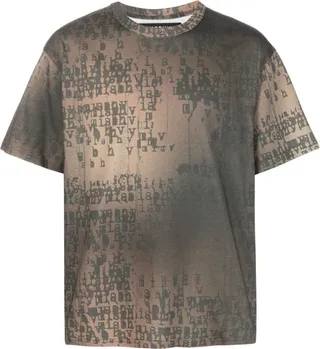logo-print bleached T-shirt