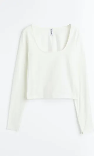 Long-sleeved Cotton Top