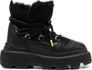 Lace-Up Leather Boots